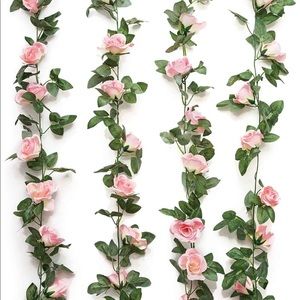 Fake rose vine garland